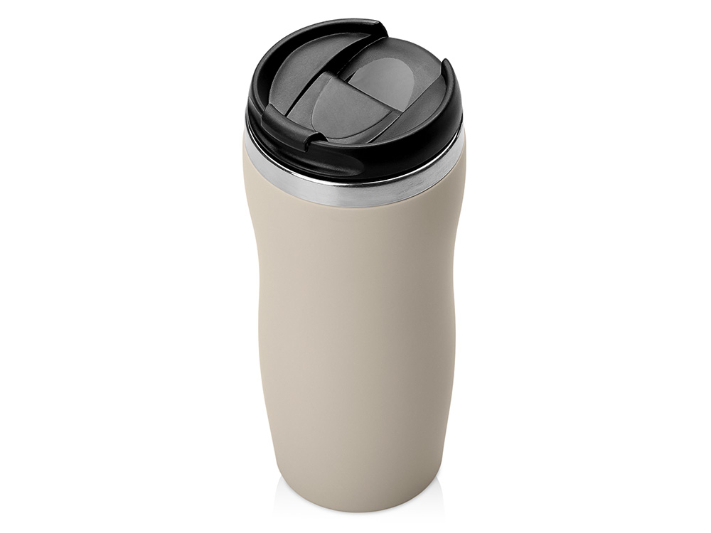 Термокружка "Mony Steel" 350 мл, soft touch, бежевый