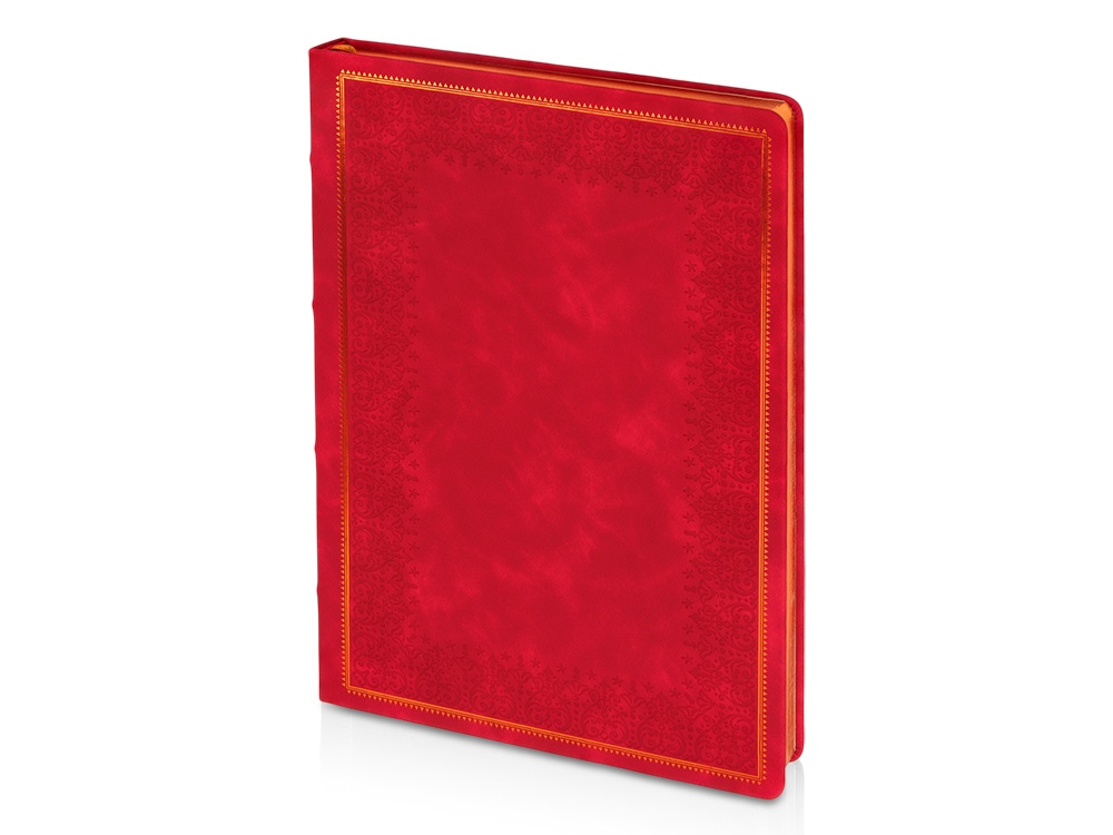 Ежедневник недатированный А4 "Royal", красный с бронзовым срезом