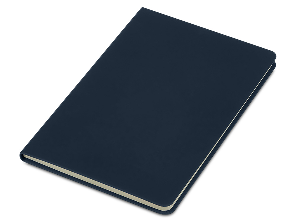 Блокнот в твердой обложке A5 «Виспи» в клетку, темно-синий